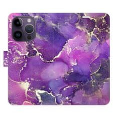 iSaprio Flipové puzdro - Purple Marble pre Apple iPhone 14 Pro