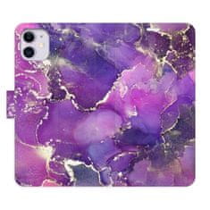 iSaprio Flipové puzdro - Purple Marble pre Apple iPhone 11