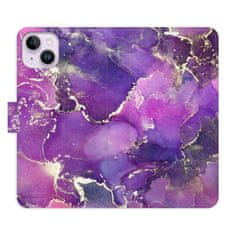 iSaprio Flipové puzdro - Purple Marble pre Apple iPhone 14 Plus