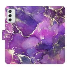 iSaprio Flipové puzdro - Purple Marble pre Samsung Galaxy M52 5G