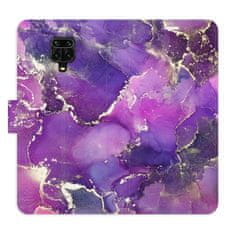 iSaprio Flipové puzdro - Purple Marble pre Xiaomi Redmi Note 9 Pro / Note 9S