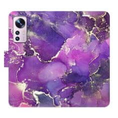 iSaprio Flipové puzdro - Purple Marble pre Xiaomi 12 / 12X