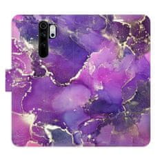 iSaprio Flipové puzdro - Purple Marble pre Xiaomi Redmi Note 8 Pro