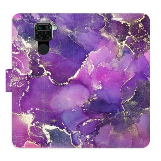 iSaprio Flipové puzdro - Purple Marble pre Xiaomi Redmi Note 9