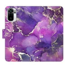 iSaprio Flipové puzdro - Purple Marble pre Xiaomi Redmi Note 10 / Note 10S