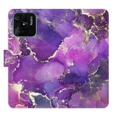 iSaprio Flipové puzdro - Purple Marble pre Xiaomi Redmi 10C