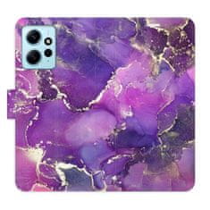 iSaprio Flipové puzdro - Purple Marble pre Xiaomi Redmi Note 12 5G