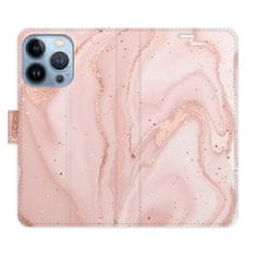 iSaprio Flipové puzdro - RoseGold Marble pre Apple iPhone 13 Pro