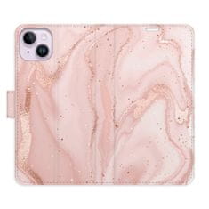 iSaprio Flipové puzdro - RoseGold Marble pre Apple iPhone 14 Plus