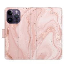 iSaprio Flipové puzdro - RoseGold Marble pre Apple iPhone 14 Pro