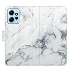 iSaprio Flipové puzdro - SilverMarble 15 pre Xiaomi Redmi Note 12 5G