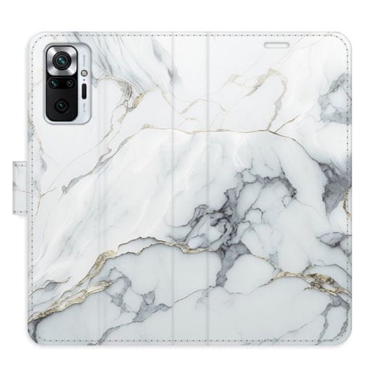 iSaprio Flipové puzdro - SilverMarble 15 pre Xiaomi Redmi Note 10 Pro