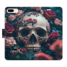 iSaprio Flipové puzdro - Skull in Roses 02 pre Apple iPhone 7 Plus / 8 Plus