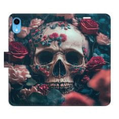 iSaprio Flipové puzdro - Skull in Roses 02 pre Apple iPhone Xr