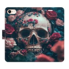 iSaprio Flipové puzdro - Skull in Roses 02 pre Apple iPhone SE 2020