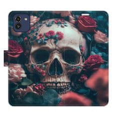 iSaprio Flipové puzdro - Skull in Roses 02 pre Samsung Galaxy A03