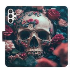 iSaprio Flipové puzdro - Skull in Roses 02 pre Samsung Galaxy A32 5G