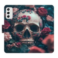 iSaprio Flipové puzdro - Skull in Roses 02 pre Samsung Galaxy M52 5G