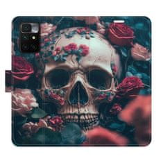 iSaprio Flipové puzdro - Skull in Roses 02 pre Xiaomi Redmi 10