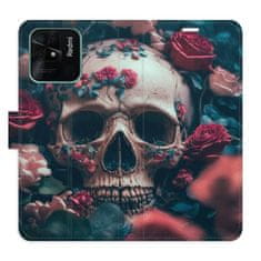 iSaprio Flipové puzdro - Skull in Roses 02 pre Xiaomi Redmi 10C