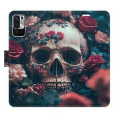 iSaprio Flipové puzdro - Skull in Roses 02 pre Xiaomi Redmi Note 10 5G