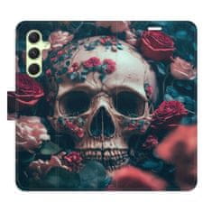 iSaprio Flipové puzdro - Skull in Roses 02 pre Samsung Galaxy A54 5G