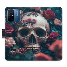 iSaprio Flipové puzdro - Skull in Roses 02 pre Xiaomi Redmi 12C