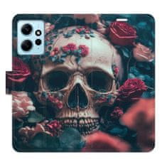 iSaprio Flipové puzdro - Skull in Roses 02 pre Xiaomi Redmi Note 12 5G