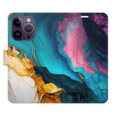 iSaprio Flipové puzdro - Color Marble 31 pre Apple iPhone 14 Pro