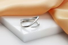 Brilio Silver Originálny strieborný prsteň s čírymi zirkónmi RI097W (Obvod 56 mm)