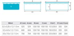 Oválny bazén IBIZA PLUS 700 - 7,00 x 3,50 x 1,50 m