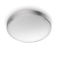 Philips LED Kúpeľňové stropné prisadené svietidlo Philips DORIS CL257 8718699758929 17W 1500lm 2700K IP44 31,3 cm niklové