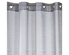 DESIGN 91 Hotová záclona s krúžkami - Adel oceľová šedá, 140 x 250 cm