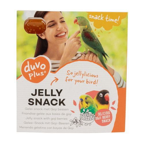 Duvo+ Jelly snack pre papagáje 5g x 12ks želé pochúťky s plodmi goji