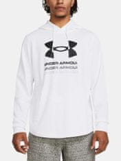 Under Armour Mikina UA Rival Terry Graphic Hood-WHT M