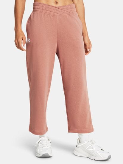 Under Armour Tepláky UA Rival Terry Crop Wide Leg-PNK