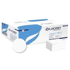 Lucart Professional Uterák "Strong V180S", snehovo biela, skladaný do V, 2 vrstvy, 180 listov, 863061J