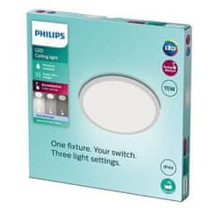 Philips LED Kúpeľňové stropné svietidlo Philips Superslim CL550 8719514327221 15W 1500lm 4000K IP44 25cm biele, 3-krokové stmievanie