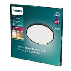 Philips LED Stropné prisadené svietidlo Philips Superslim CL550 8719514327160 36W 3600lm 2700K IP20 55cm čierne, 3-krokové stmievanie