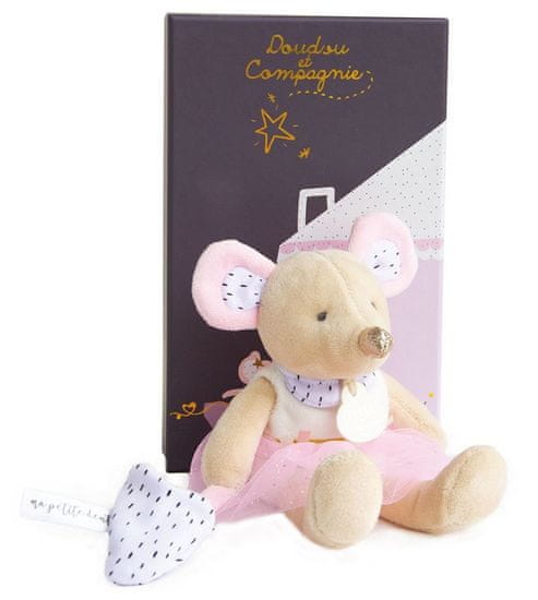 Doudou Darčeková sada - Plyšová myš Suzy v tutu sukienke 19 cm