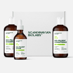 Scandinavian Biolabs Bio-Pilixin Hair Growth Routine pre ženy (šampón, kondicionér, sérum) 2x250 ml 1x100 ml