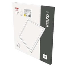 EMOS LED panel REXXO backlit 60×60, štvorcový vstavaný biely, 36W neutr.b.