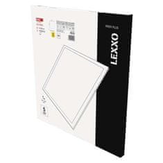 EMOS LED panel LEXXO backlit 60×60, štvorcový vstavaný biely, 30W neutrálna b.