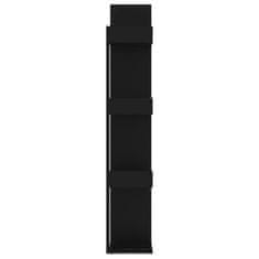 Vidaxl Knižnica, čierna 86x25,5x140 cm, kompozitné drevo