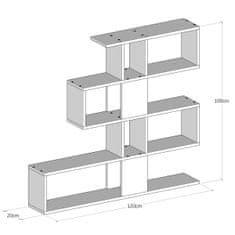 Kalune Design Knižnica Karlin II orech/biela