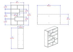 Kalune Design Knižnica Serra II biela