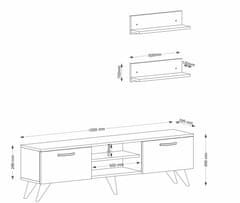 Kalune Design Obývacia stena AYDEN 150 cm biela/orech