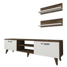 Kalune Design Obývacia stena AYDEN 150 cm biela/orech