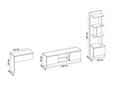 Kalune Design Obývacia stena TEAM 120 cm biela