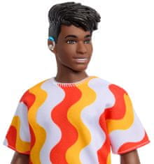 Mattel Barbie Model Ken - červeno-oranžové tričko DWK44